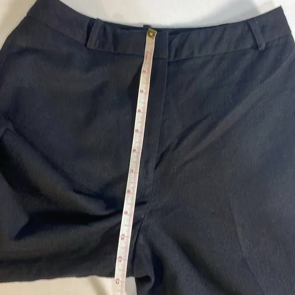 Talbots 100% Italian Wool Black Pants Made in USA Fully Lined‎ Trouser Size 4P - Picture 8 of 14